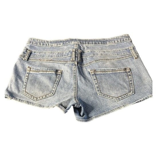Junior Rewash Medium Blue Denim Short Shorts Size 13 Sku 2470 - Picture 8 of 8